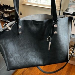 Calvin Klein Leather Tote Bag with matching clutch